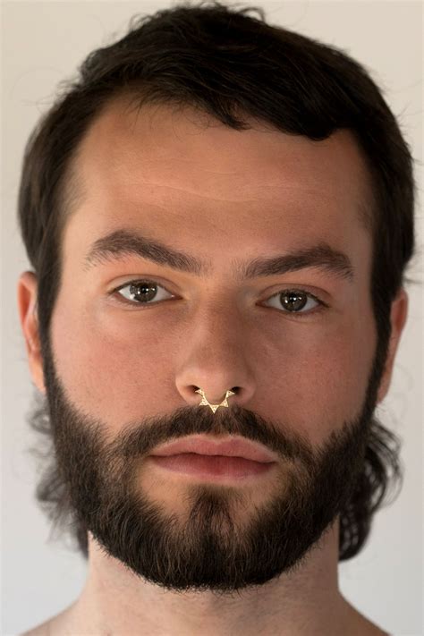 septum piercing guy|men septum ring in public.